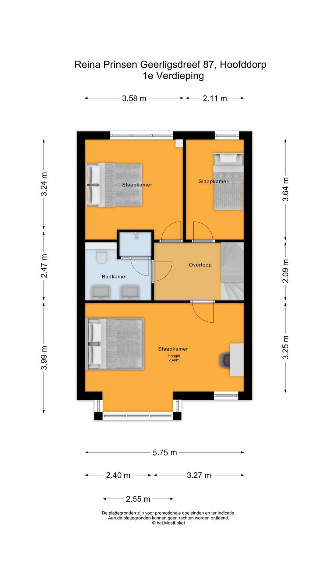 Reina Prinsen Geerligsdreef 87 , 2135 HS Hoofddorp map